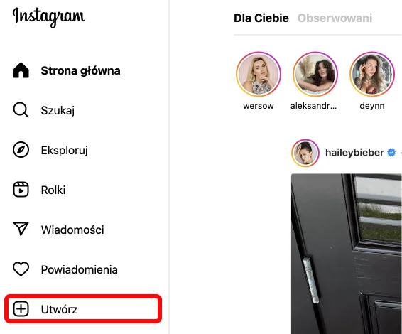 jak dodać wiele zdjeć z poście Instagram przeglądarka
