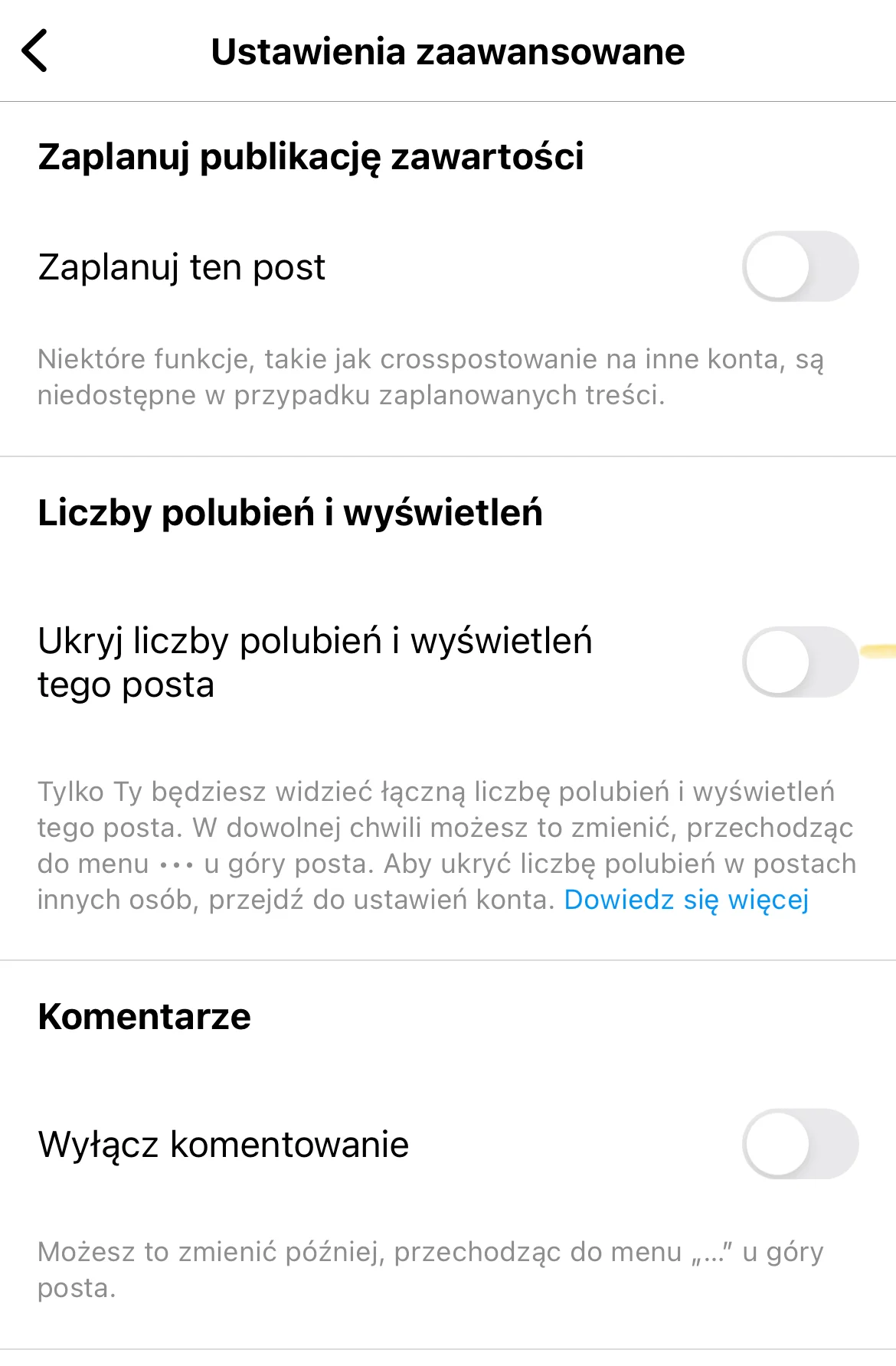 Jak ukryć lajki na Instagramie z poziomu aplikacji 2