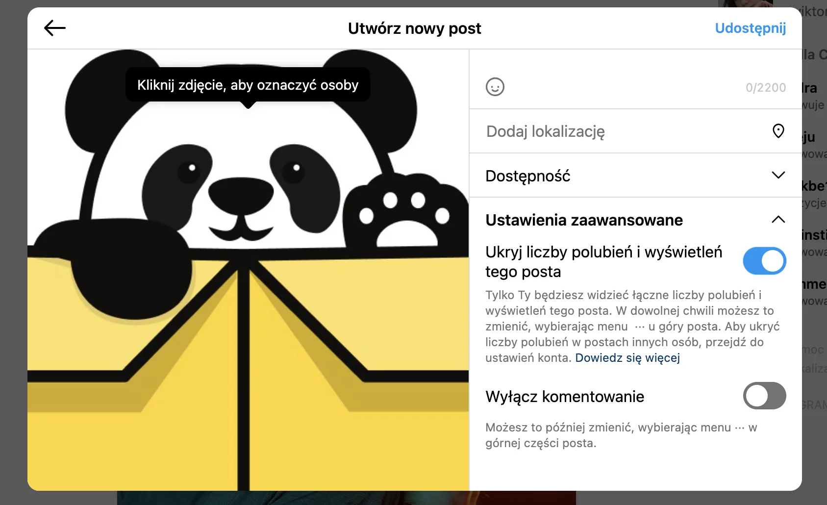 Jak ukryc lajki na Instagramie z poziomu przeglądarki