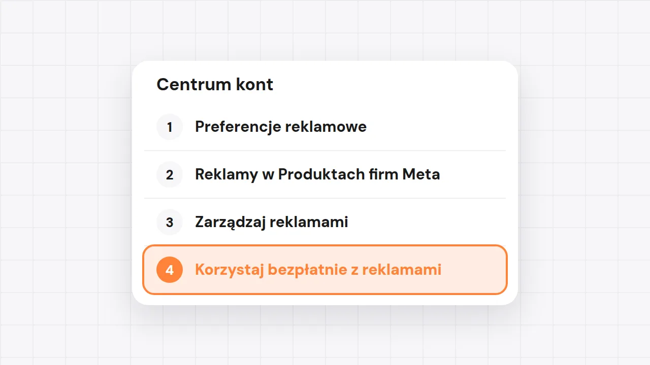 Ilustracja rezygnacji z subskrypcji bez reklam: kroki w Centrum kont